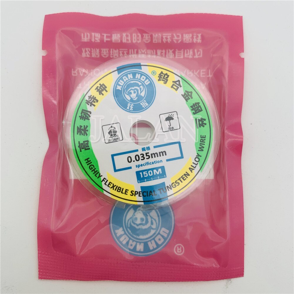 Xuanhou 1000m 0.04/0.05/0.06/0.08/0.1mm lcd tela oled fio separado alta dureza cola remover limpo fio ferramenta: 2pcs 0.035mm 150m