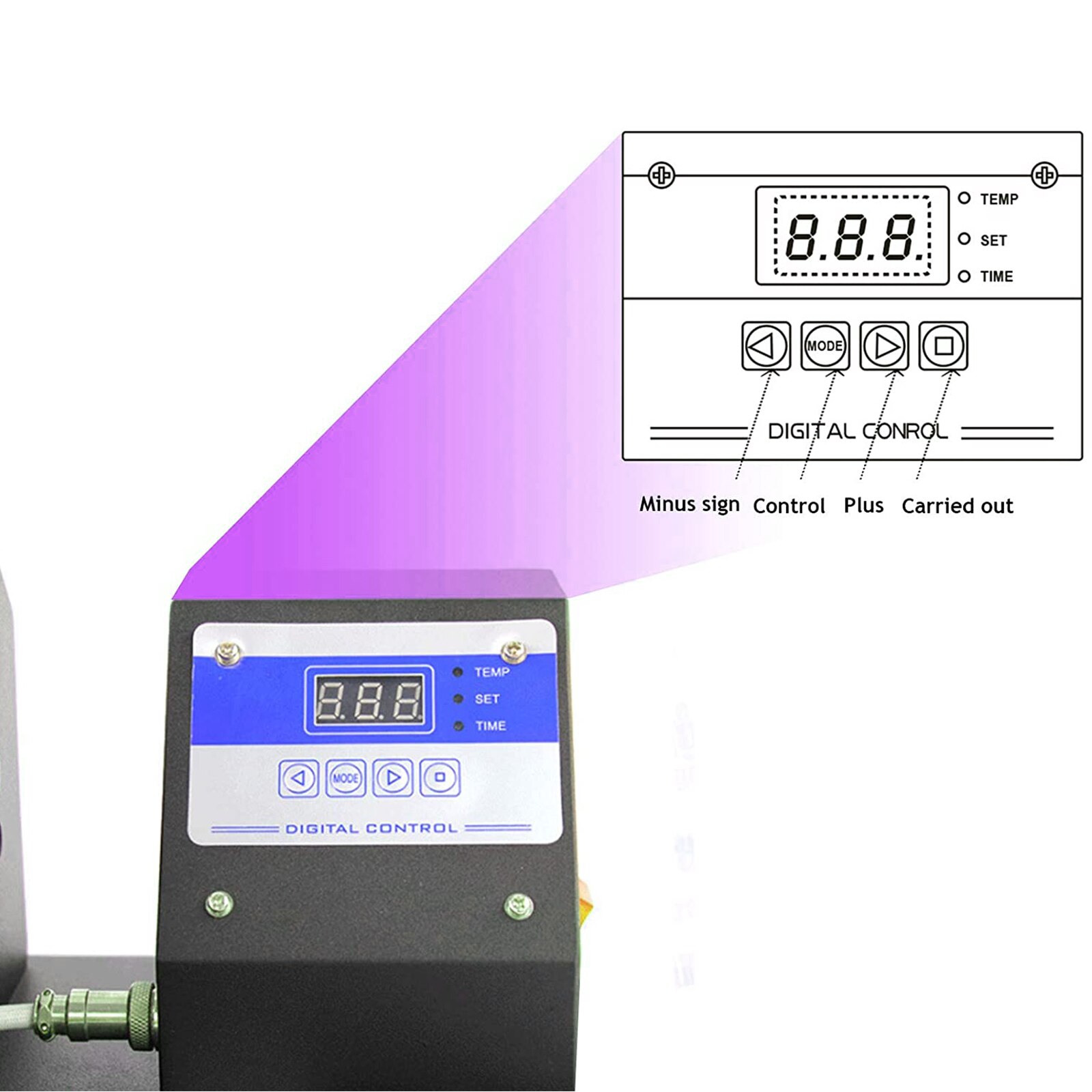 Multifunctionele Warmte Persmachine Controller Box Combo 1500W Temperatuur Controller Doos Voor Transfer Sublimatie Print Machine