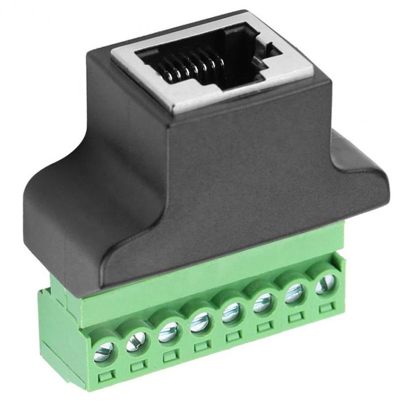 RJ45 Female To Screw Terminal 8 Pin Connector Ethernet For Networking Extender Cable Connector Extension RJ45 Adapter A9O3: Default Title
