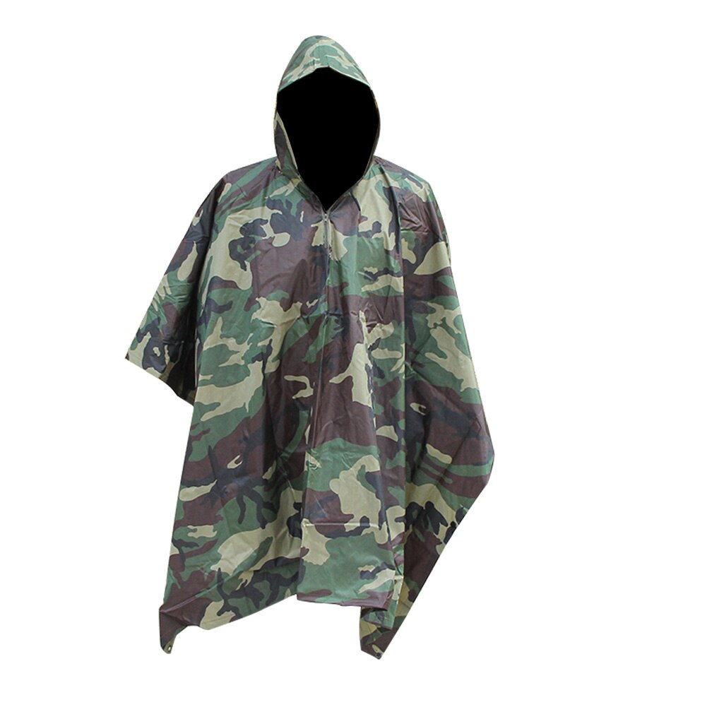 3 in 1 vandtæt regnfrakke uigennemtrængelig camo hætte regndæksel cykling cykel regntøj poncho kvinder markise telt picnic måtte
