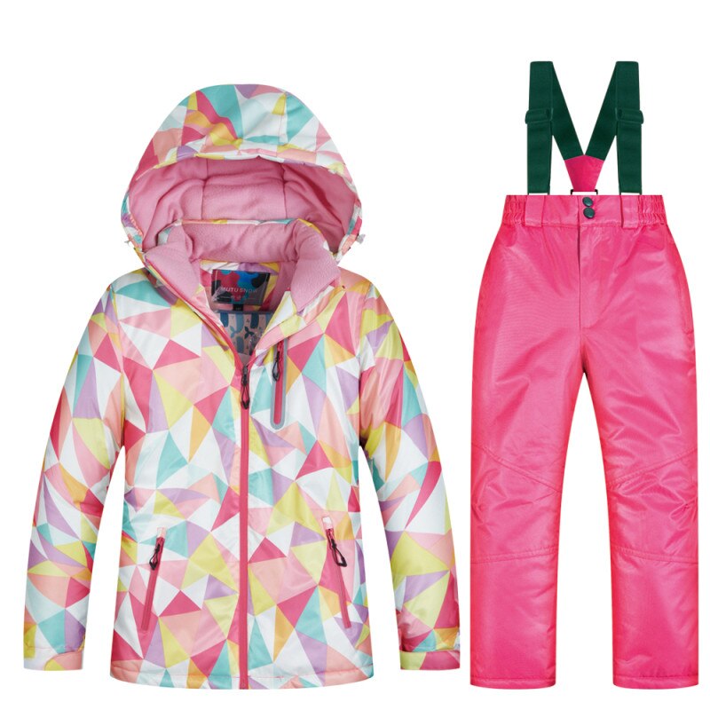 Ski Suit Girls Children's Brands Windproof Waterproof Snow Warm Child Winter Sets Thicken Snowboard Suits LFSJ: LFSJ PINK / 6