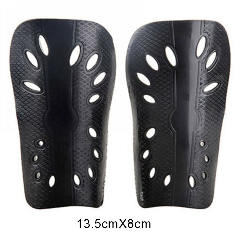 2pcs Men Lightweight with Hole Football Shield Basketball Shin Guards Protective Gear SUB: Black 13.5cmX8cm