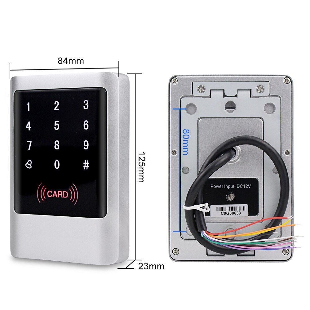 IP65 Wasserdichte RFID Keypad Access Control Board Kartenleser Standalone Access Controller System Kit 125KHz 13,56 MHz mit Schlüssel
