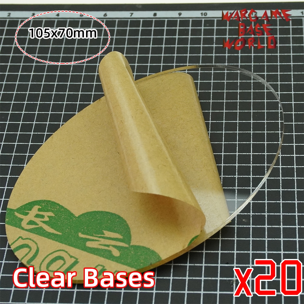 Transparant/Clear Bases Voor Miniaturen-Wargame Oval Bases 105X70 Mm Oval Bases