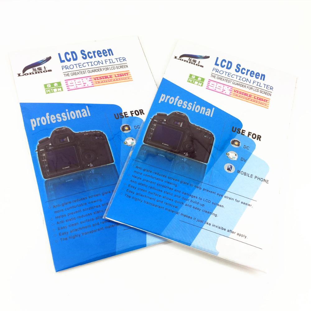 Self-adhesive Glass / Film Main LCD Protector + Top Shoulder Info Screen Protector Guard Cover for Nikon D600 D610 Camera: 2 Film Protectors
