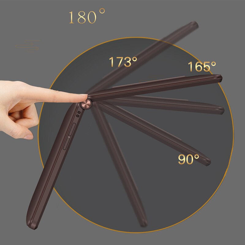 Flip Slim Clamshell Mobile Phone For Old Senior People Speed Dial Russian Key Dual Sim Metal Case Torch Extra Light