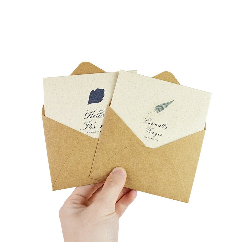 5 Stks/set Vintage Kraft Envelop Bericht Kaart Trouwkaarten Venster Envelop Brief Envelop