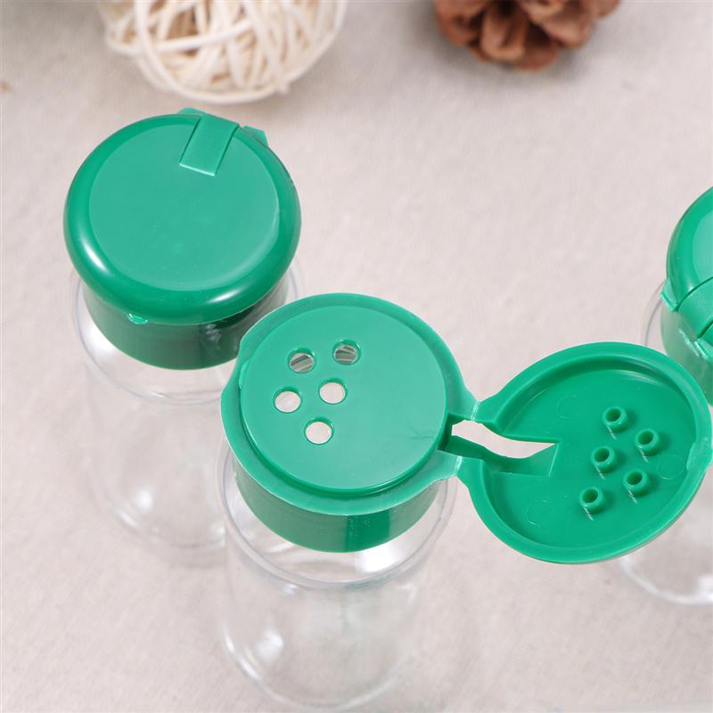 10Pcs Kruiden Flessen Clear Plastic Zout Jar Kruiderij Kan Cruet Spice Pot Peper Shakers Voor Keuken Barbecue