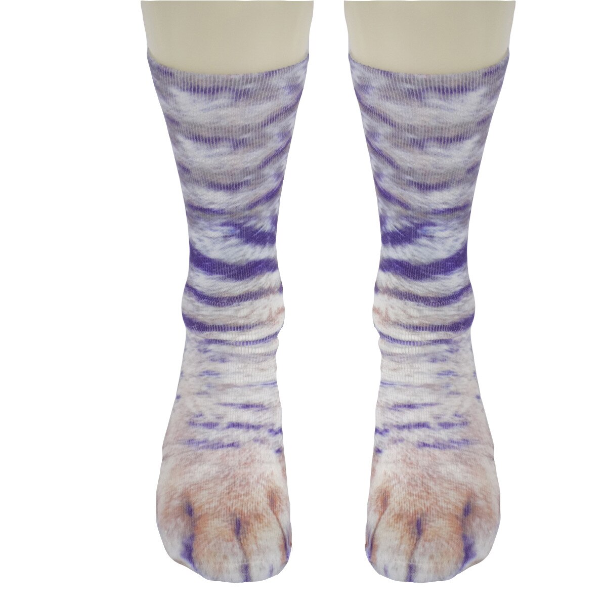 Calcetines húmedos de animales, medias de tubo medio con Pata de Gato, dibujos animados,
