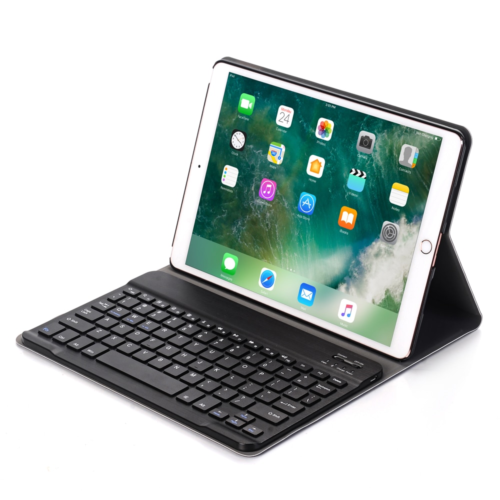 Capa ultra fina para teclado de ipad, sem fio, bluetooth, compatível com apple ipad air1/air2 pro 9.7 &quot;, 2017/2018