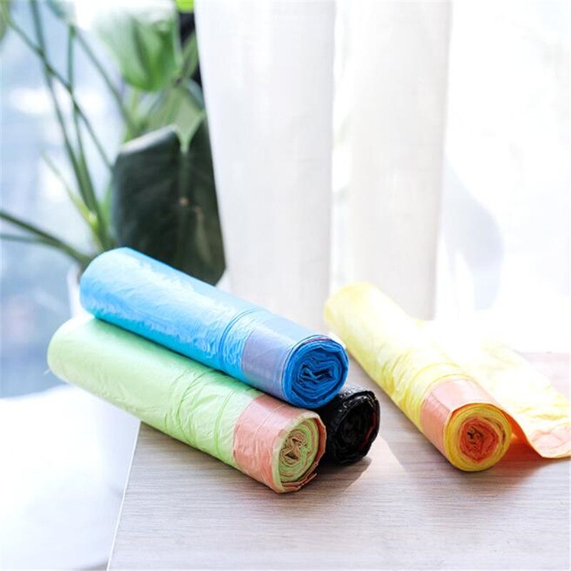 1 Thick Plastic Drawstring Garbage Bag Color Point Break Type Portable Kitchen Bedroom Bathroom Garbage Bag