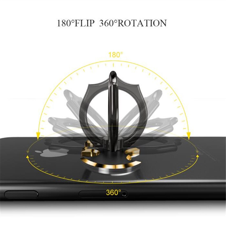 Bat – support de téléphone portable rotatif à 360 degrés avec anneau de doigt, pour iPhone XS 6 8 et Xiaomi MI8