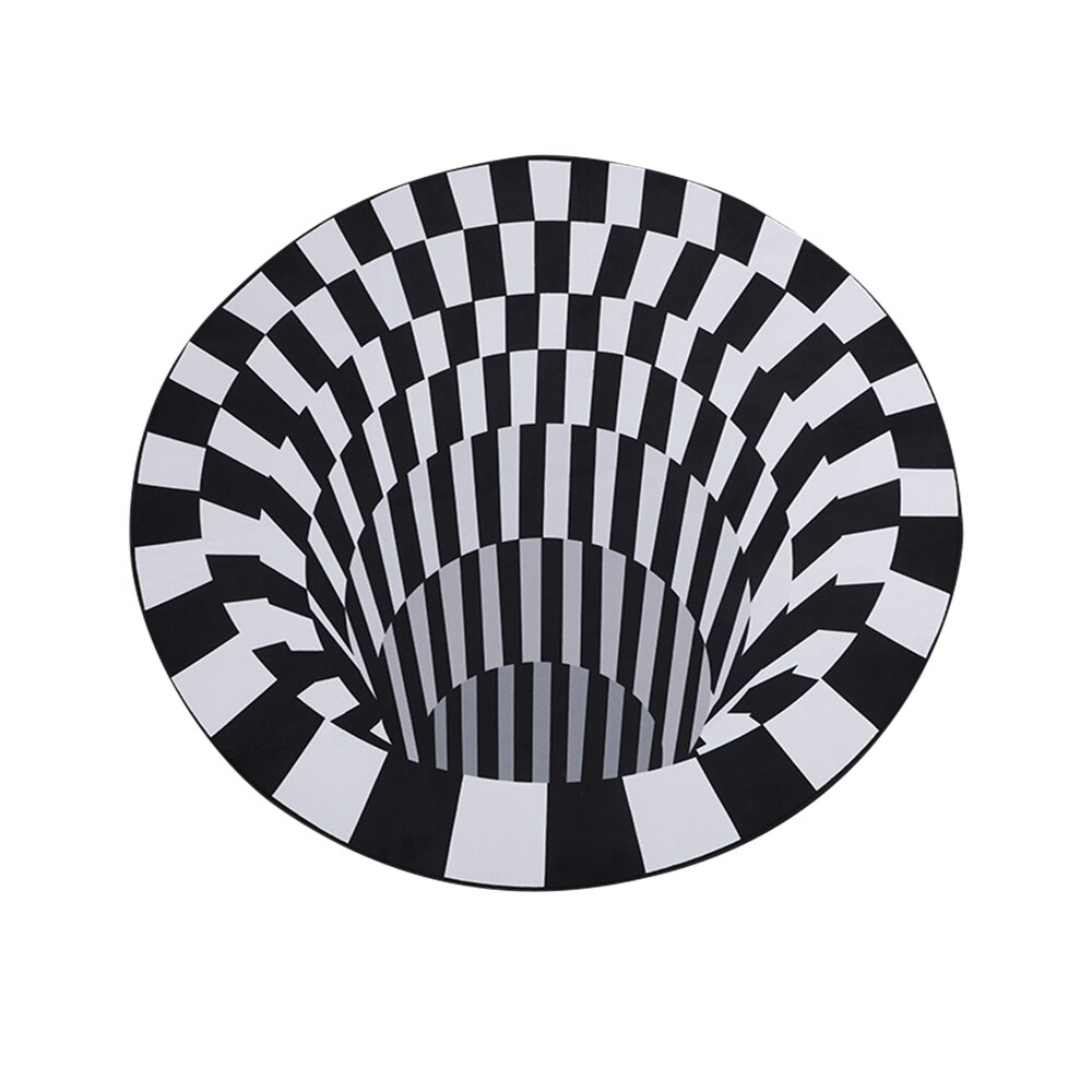 3D Vortex Visual Illusion Rug Printed 3d Mat Optical Illusion Area Rugs Carpet Floor Pad Non-slip Doormat Blanket For Home Decor: 60x60cm / 2