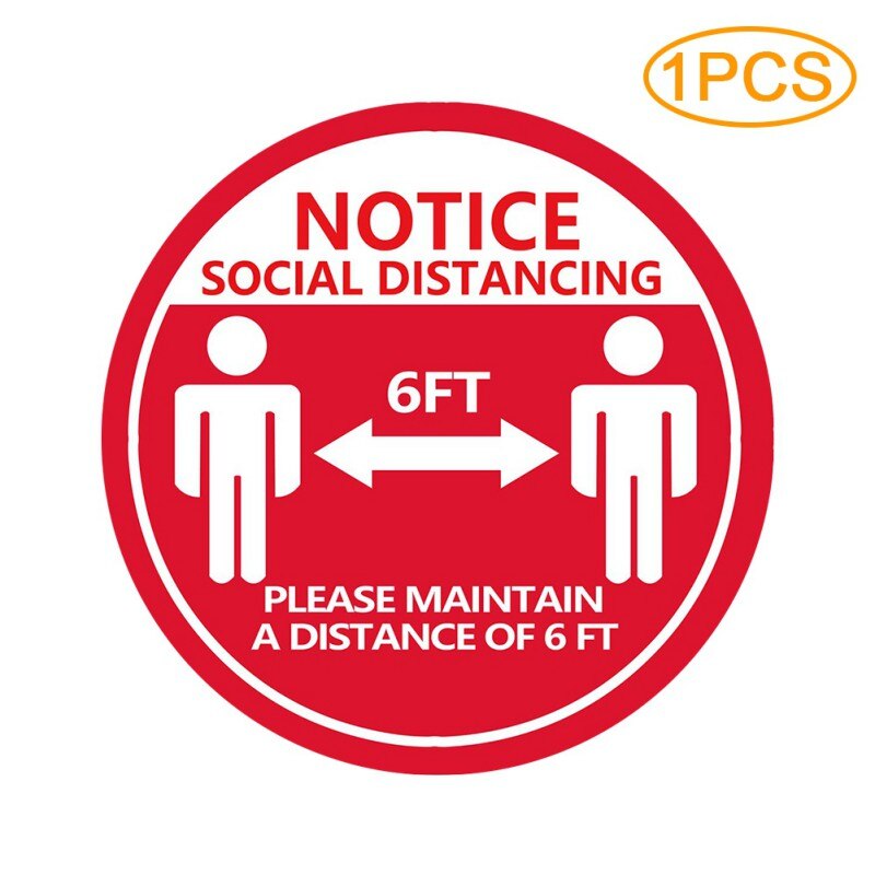 Sociale Distantiëren Auto Indoor Grond Sticker Veiligheid Vloer Teken Marker Anti-Slip Commerciële Grade 11 "Ronde: A5