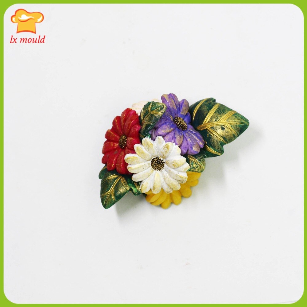 5 blomljus vända socker choklad form gör det själv verktyg dijiao handgjord tvål form