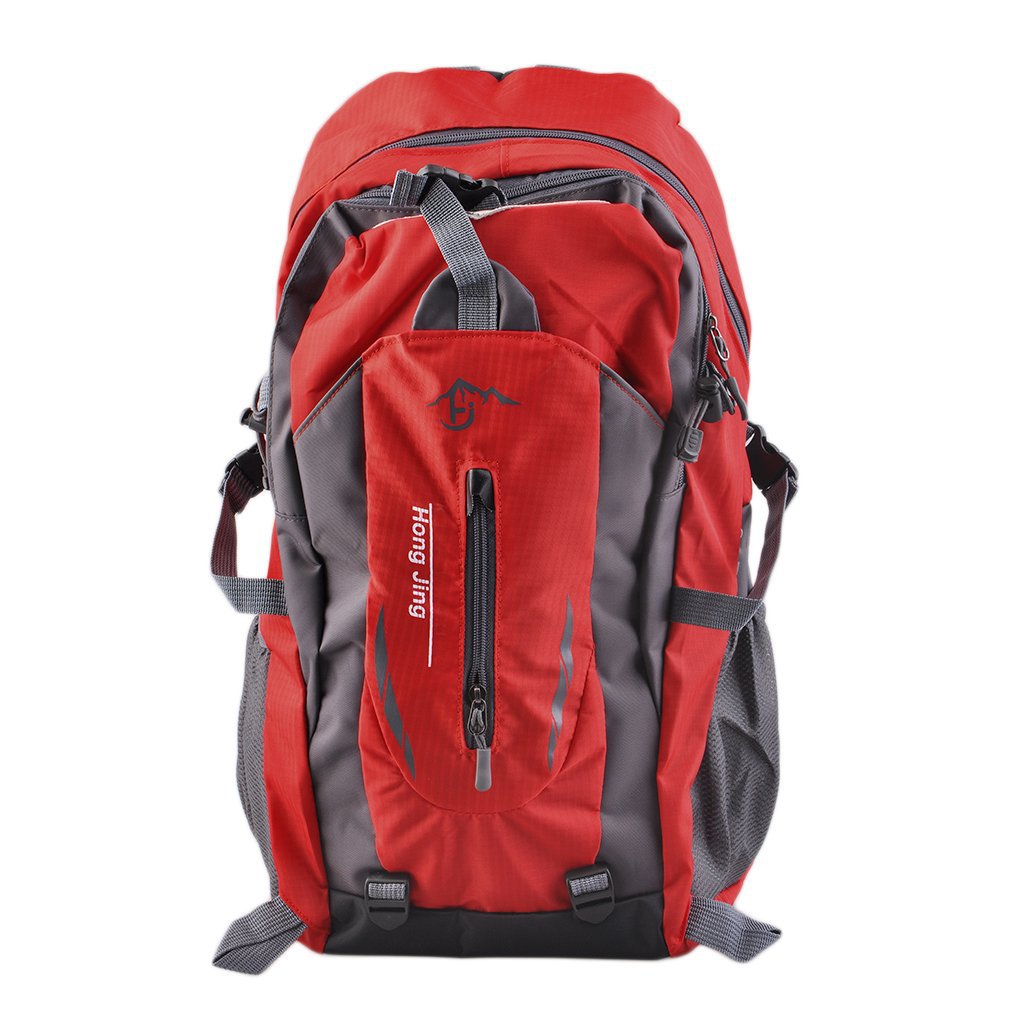 40L Nylon Outdoor Backpack Waterproof Softback Men's Back Pack Laptop Mochila Camping Hiking Racksucks Climbing Bags Male: Red
