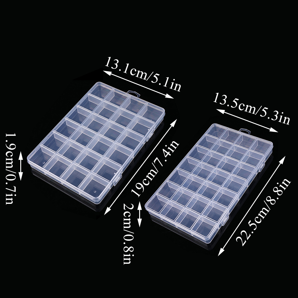 Plastic Opbergdoos Transparante Doos Draagbare Organizer Box Robuuste Sieraden Case Display Desktop Opberghouder 24 Roosters