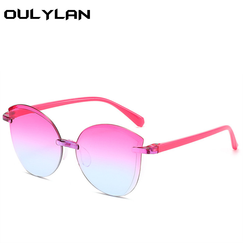 Oulylan indfattede børn solbriller drenge grils dejlige baby solbriller børn udendørs briller nuancer farverigt spejl  uv400