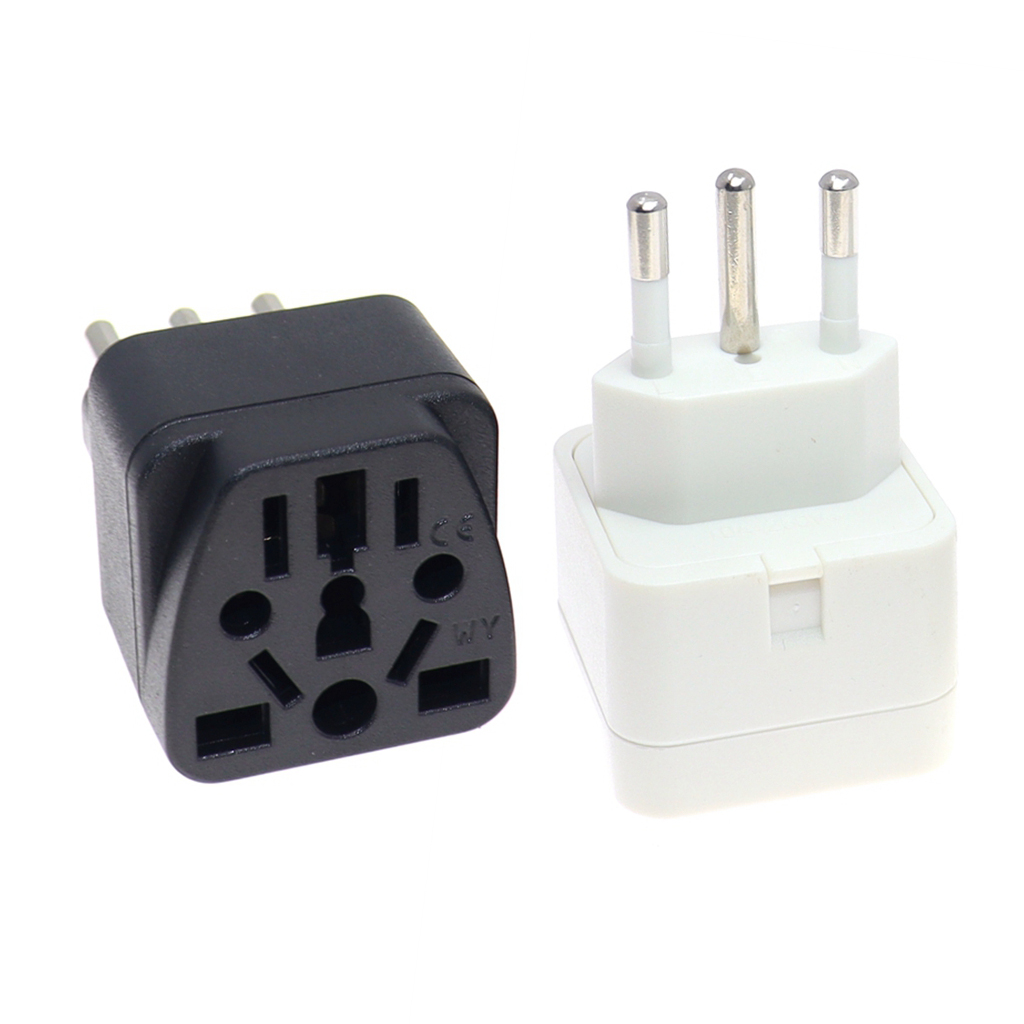 Universal Brazil Plug Adapter 3 Pin EU Euro AU US UK To Brazil Travel Adapter Electric Power Cord Charger Socket Outlet