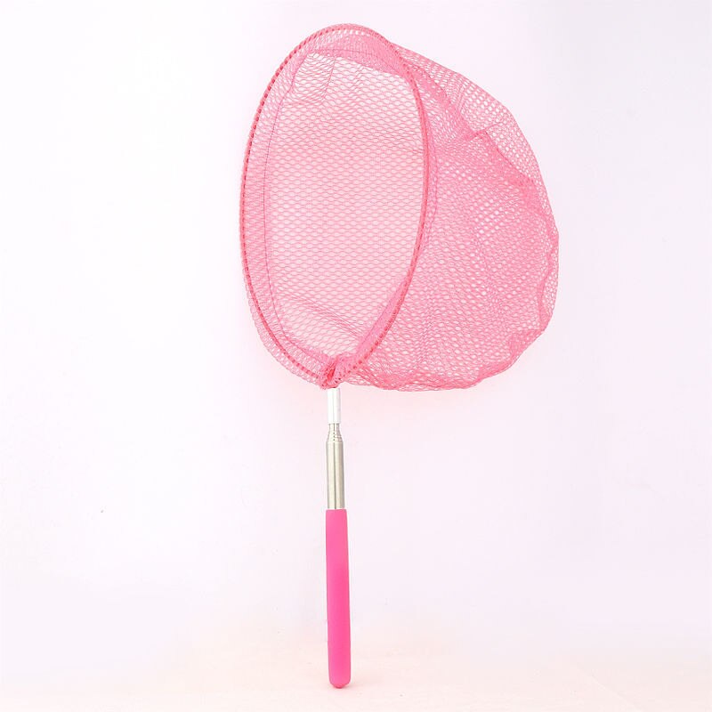 freundlicher Edelstahl Teleskop Fischnetz draussen Wasser Spielzeug Erfassen Schmetterling Insekt Netz freundlicher Erweiterbar Fischnetz: Rosa