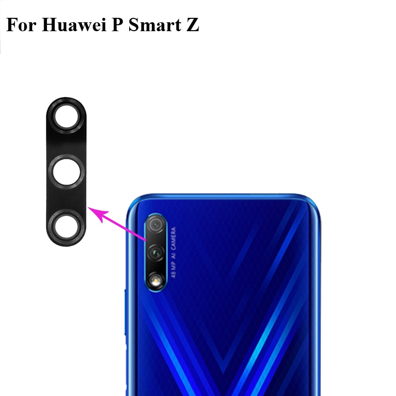 Original pour Huawei P Smart Z arrière caméra lentille en verre test bon 6.59 ''pouce P smartz remplacement PSmart Z