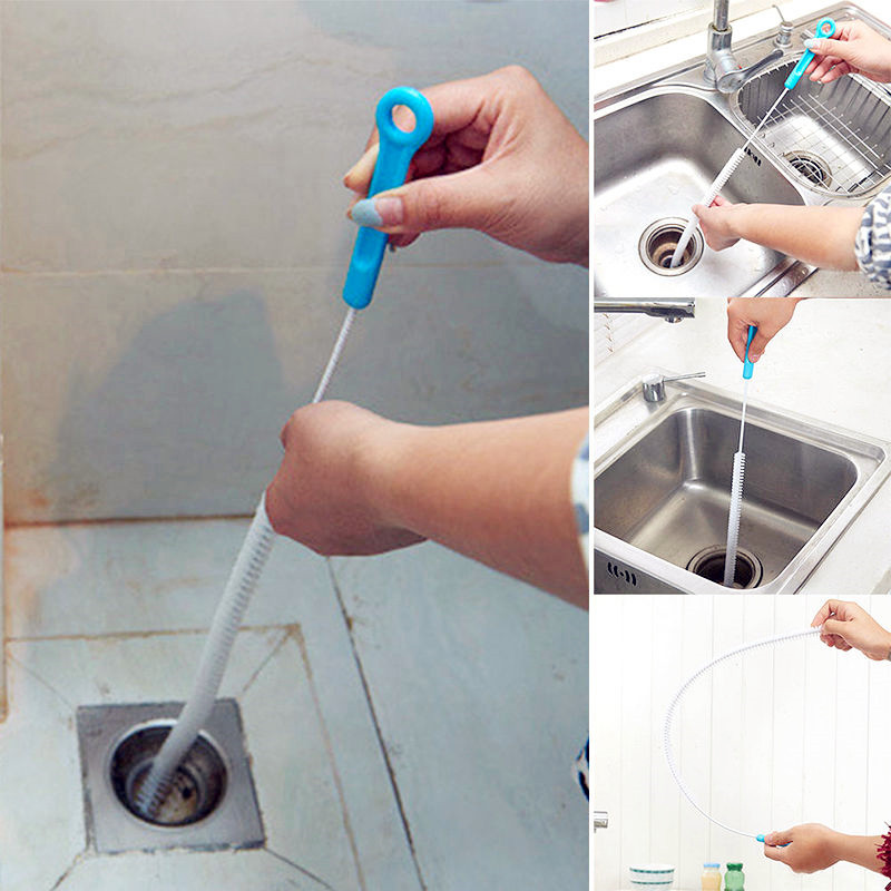 Bathroom Kitchen Sink Drain Cleaners 1PC Sink Hair Cleaning Hooks Style Floor Drain Sewer Home Kitchen Practical Tool