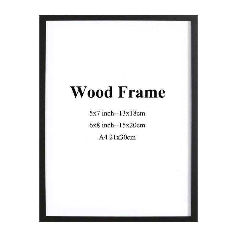 Wooden Frame A4 A3 Black White Nature Solid Simple Picture Photo Frame with Mats for Wall Mounting Hardware Included