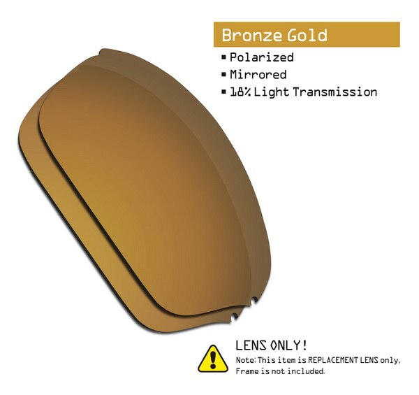 SmartVLT Polarized Replacement Lenses for Oakley Half Wire 2.0 Sunglasses - Multiple Options: Bronze Gold