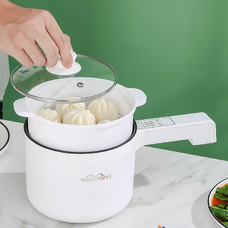 1.7L Rice Cooker Multifunctional Student Dormitory Pot Household Noodle Cooking Pot With Steamer Pot 220V
