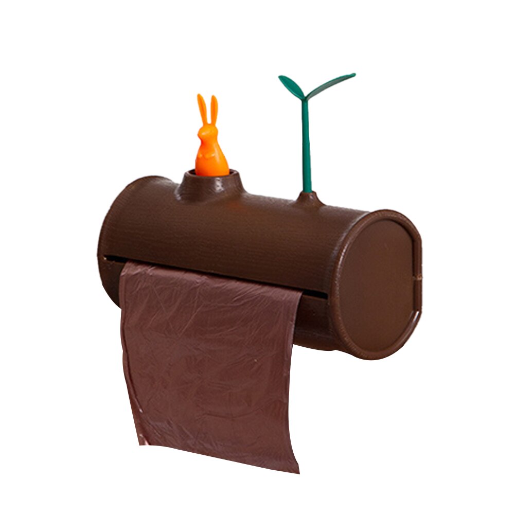 Plastic Wrap Dispensers Garbag Bag Holder Trash Bags Wall Mounted Hanging Storage Organizer Kitchen Accessories: Dark Khaki