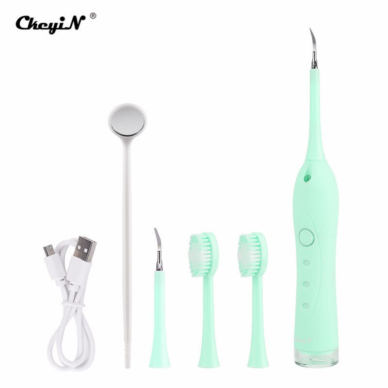 Ckeyin portátil elétrica dental calculus removedor escova de dentes sônica tártaro remoção dentes branqueamento limpeza ferramentas higiene oral 50: KQ117LJ