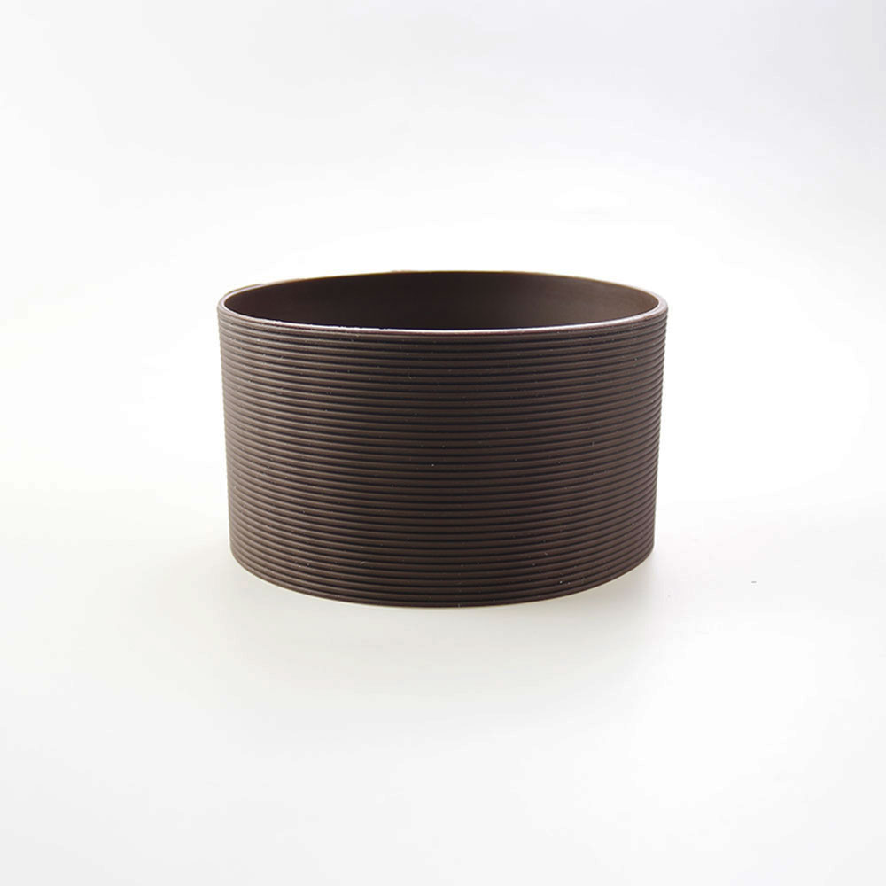 16 Kleuren 8.5Cm Siliconen Cup Cover Strepen Antislip Warmte Voor Glas Cup Mouwen 85Mm Geïsoleerde Water fles Cup Mouwen: Black