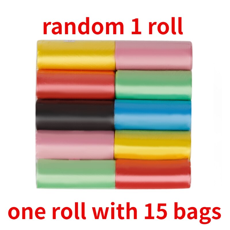 1 Pcs Pet Dog Poop Bag Dispenser Waste Garbage Holder Dispensers Poop Bags Set Pets Dogs Trash Cleaning Dog Toy Supplies: 1 roll with 15 bags