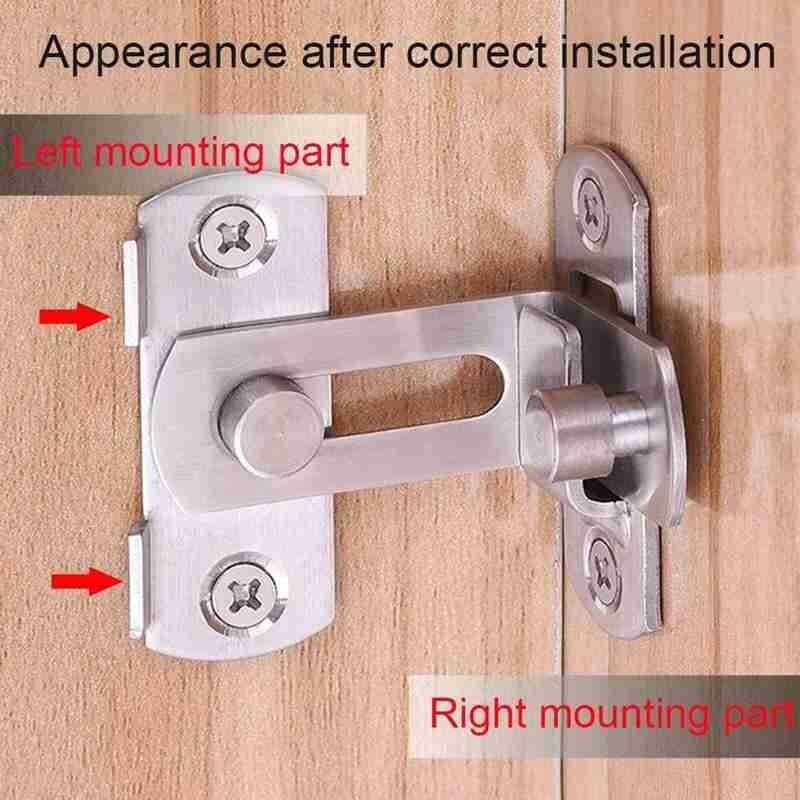 Steel 90 Degree Right Angle Door Latch Hasp Bending Barrel With Screws Bolt Buckle For Doors Lock Sliding Bolt Latch E3C7