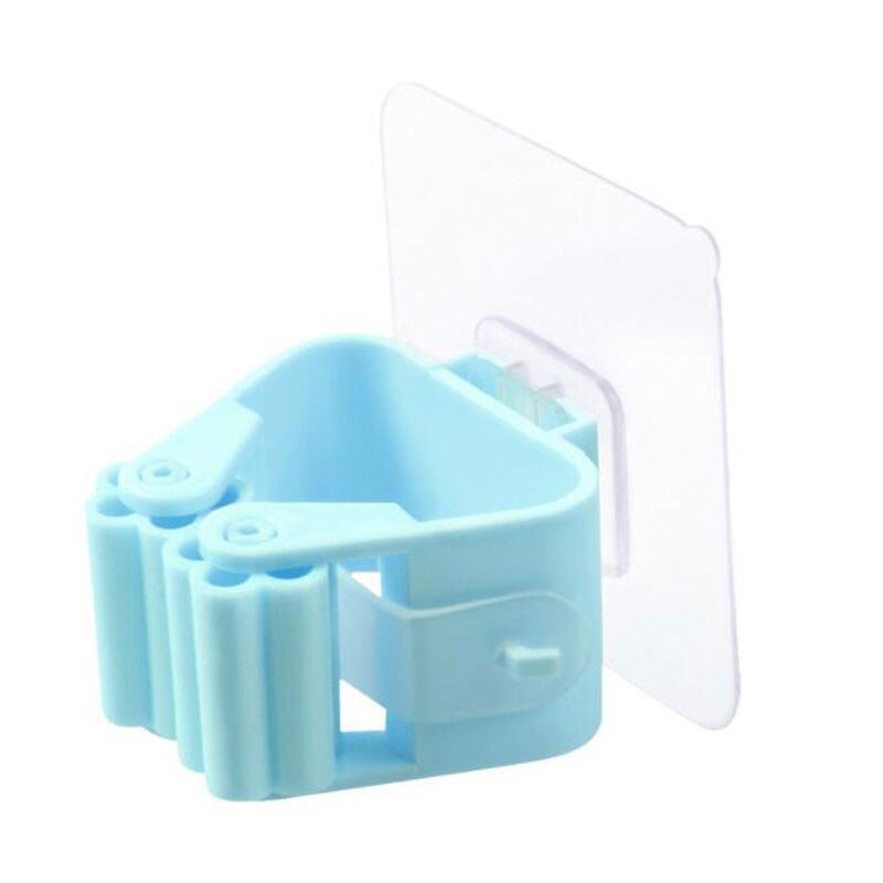 Seamless Suction Cup Mop Hanger Bathroom Free-Punch Mop Shelf Mop Broom Holder Mop Rack Kitchen Tool Hanger Behind Doors/On Wall: Green