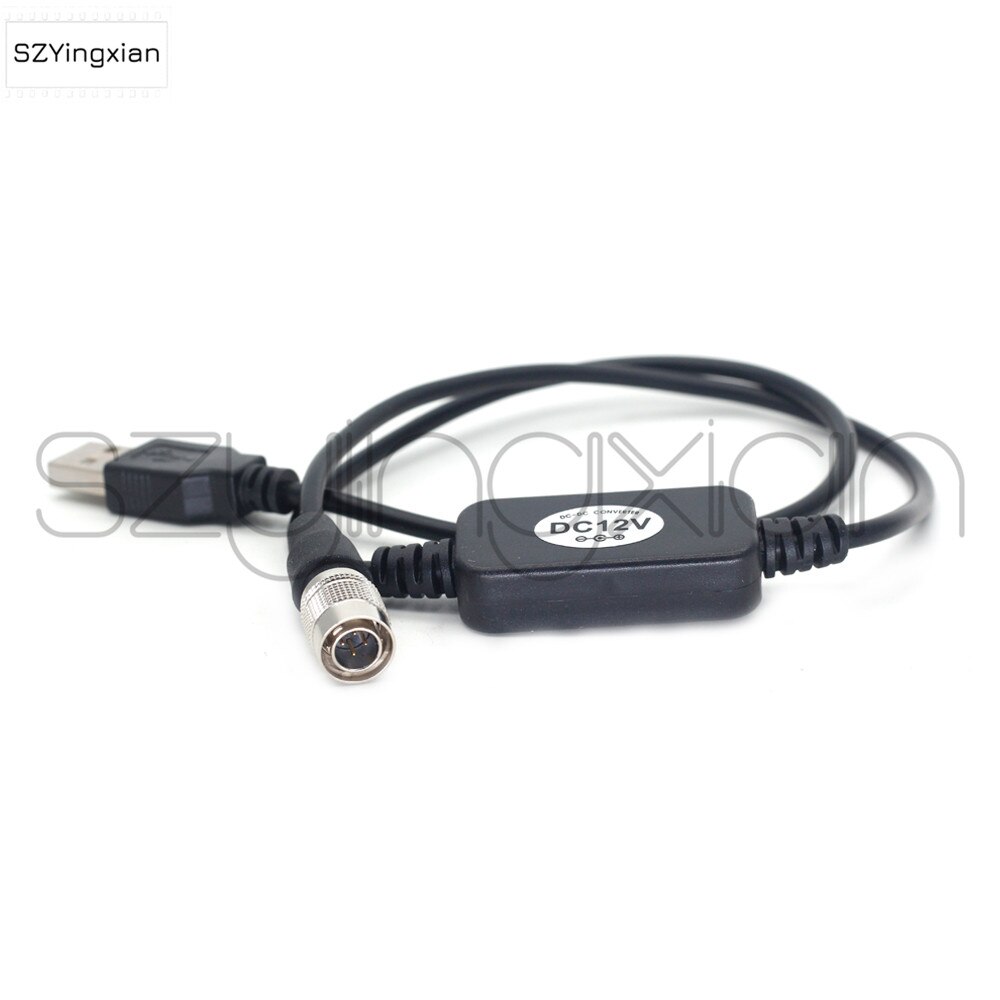 Sound equipment 664/688 zoom f4/f8 power cord, Boost 12V USB to Hirose 4pin, can be powered by a mobile power supply 60cm