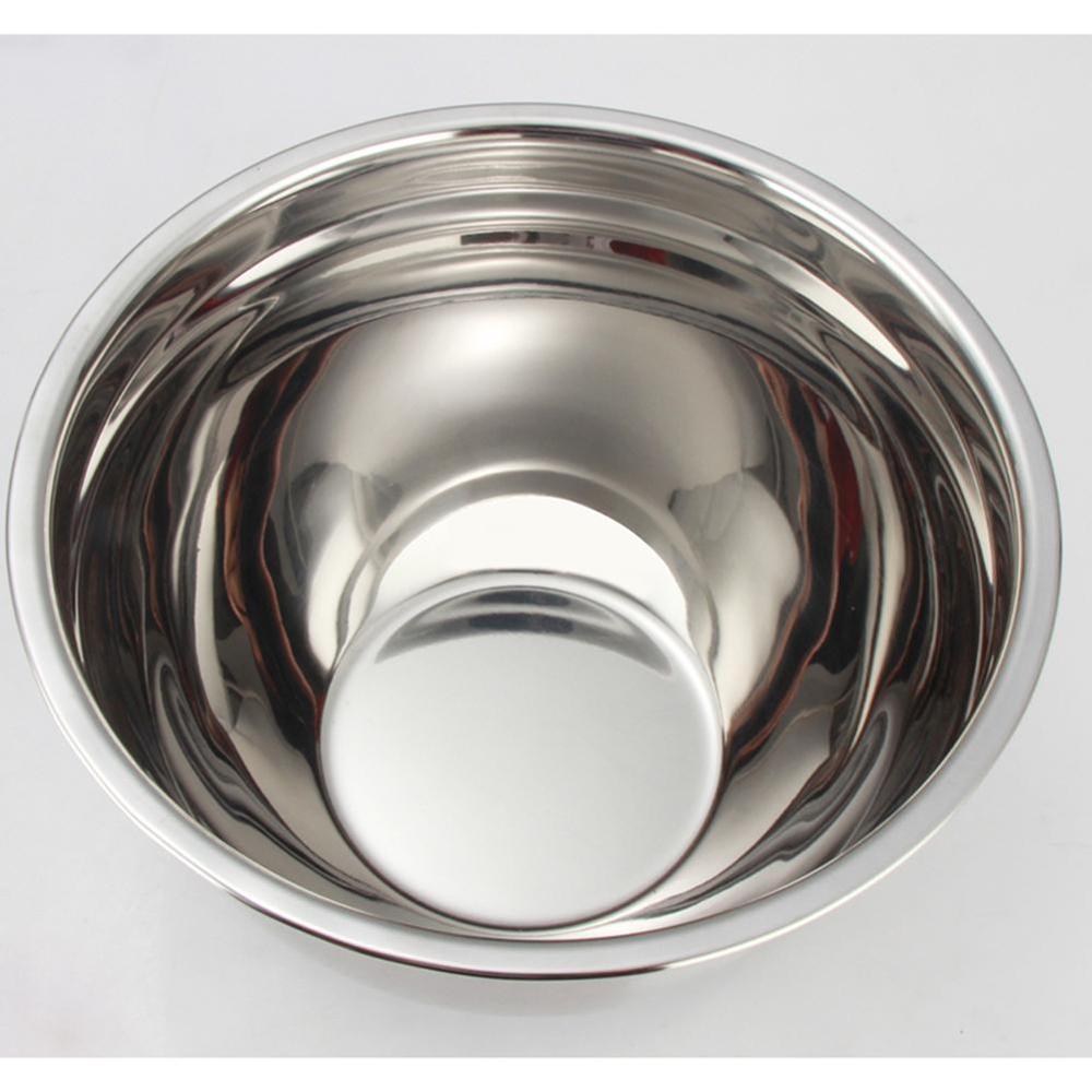 Utensilio de cocina antideslizante de acero inoxidable, cuenco para ensalada, pan, pasteles, cuencos, 18/20/22/24/26/28/30cm de diámetro, 1 unidad