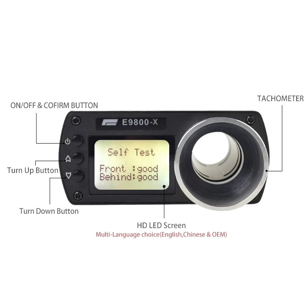 E9800-X Speed Tester LCD Shooting Speed Tester Portable Chronoscope Speed Measuring Instruments