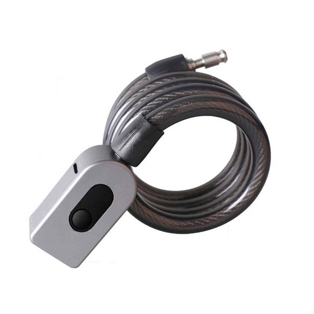 Intelligent Fingerprint Steel Ring Lock Bicycle Anti-theft Lock Highway Vehicle Steel Cable Lock Keyless USB Rechargeable