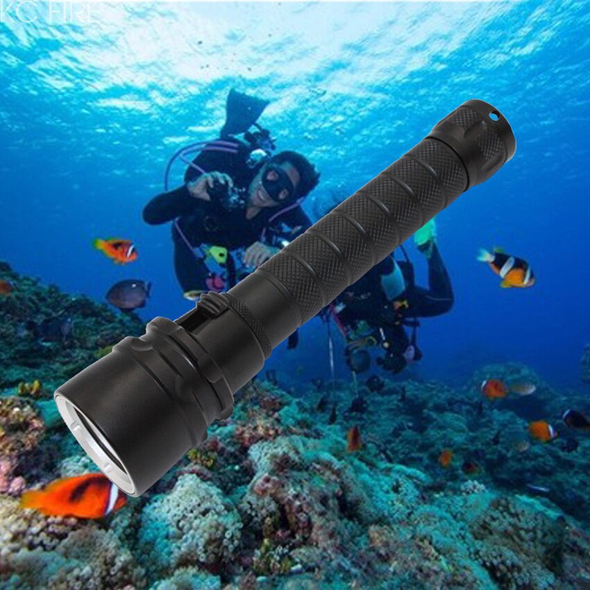 LED Diving Flashlight Underwater Torch High Power Super Bright Dive Lamp Waterproof IP68 for Submarine Flashlights Safety Lights