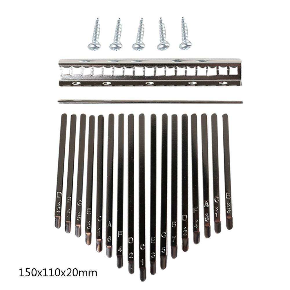 17 Toetsen Kalimba Diy Toetsen + Bridge + Tuning Hamer Kit Thumb Piano Accessoires Stencil Schaal Goede Flexibiliteit Galvaniseren Proces: F