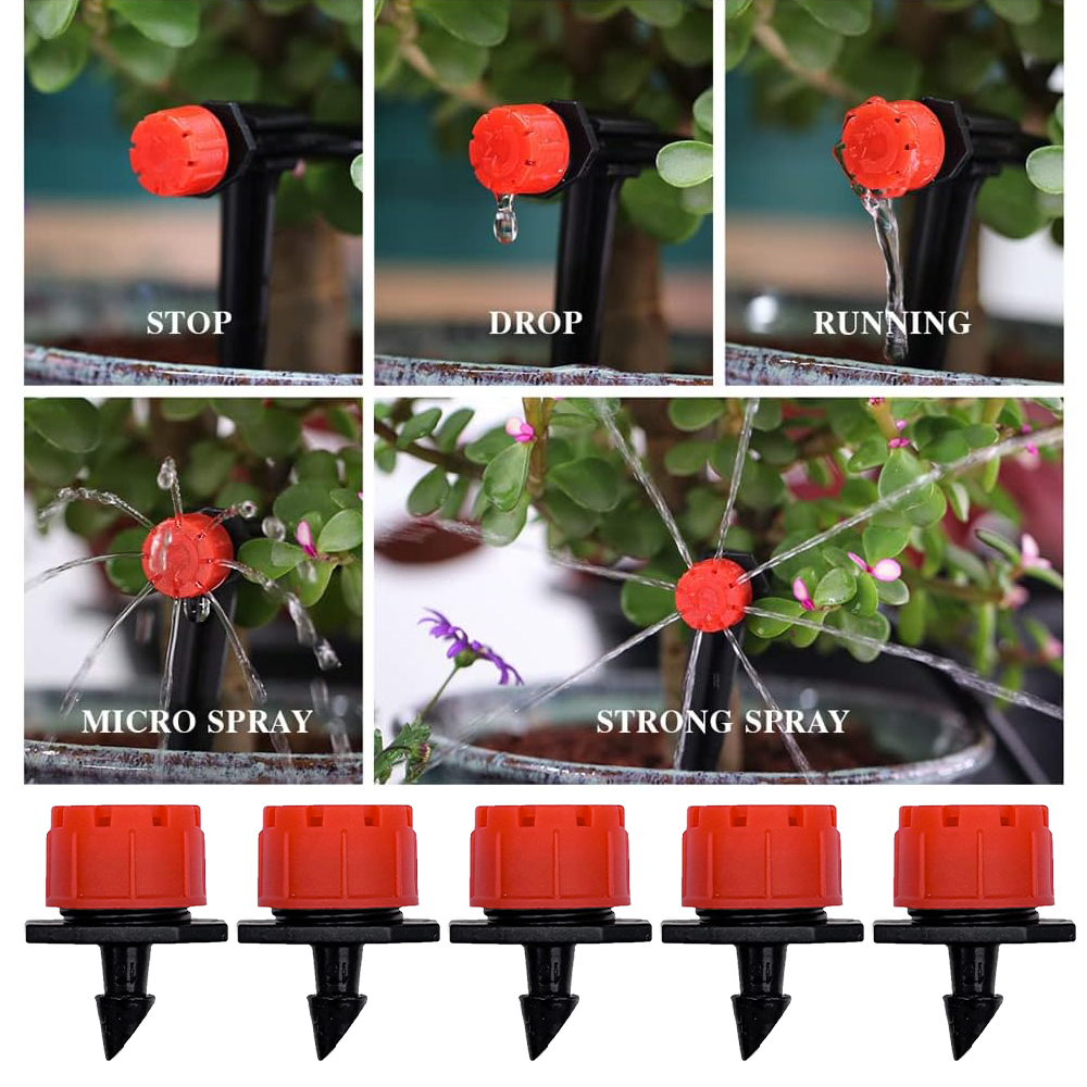 Greenhouse 10M-30M DIY Drip Irrigation System Automatic Watering Garden Hose Micro Drip Watering Kits with Adjustable Drippers