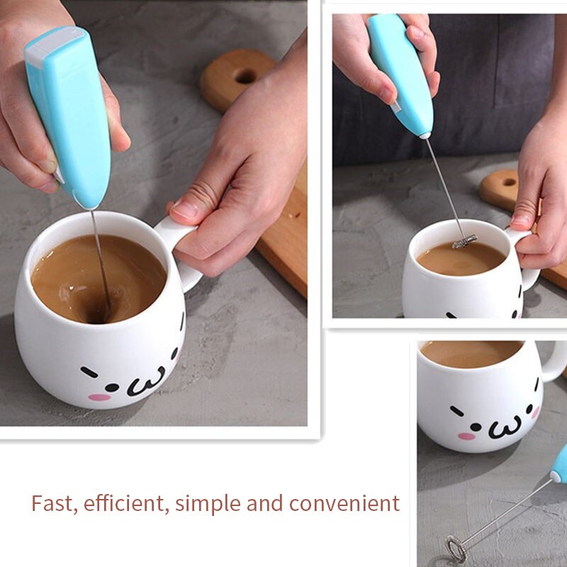 multi-color Electric Handle Egg Beater Milk Stirrer Frother Foamer Coffee Whisk Mixer Juice Stirrer Kitchen Gadget
