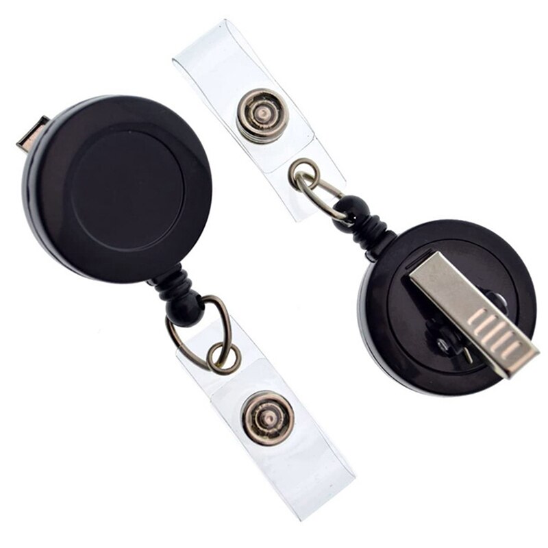 10 Pieces Retractable Badge Holder ID Badge Reel Clip on Card Holders with Alligator Clip 5 Black 5 White