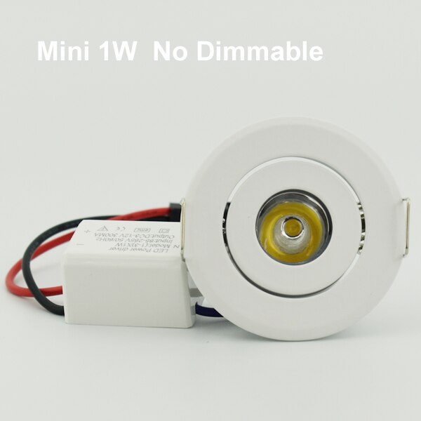 Mini led spot downlighters 1W COB 3W LED inbouwspot dimbare ronde led voor thuis kabinet showbox