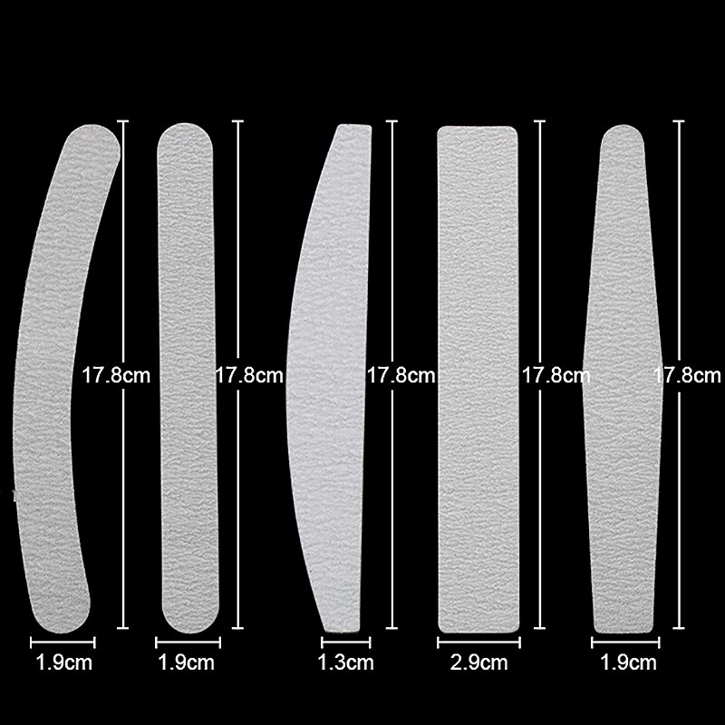 Wakefulness 5 stuks schuurpapier nagelvijl limoen 100/180 schuurbufferblokken set grijze nagelvijlen voor uv-gellak manicure tool