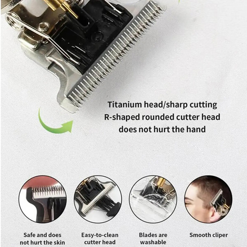T9 vintage skäggrakapparater elektrisk hårklippningsmaskin sladdlös rakapparat trimmer usb-laddningsbar skäggklippare för herrbarberare