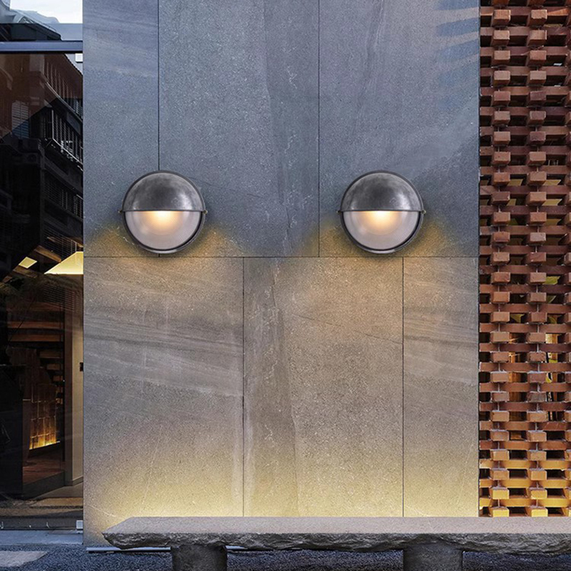 Retro Wand leuchte Industrie Outdoor wasserdicht IP65 grau LED Veranda Lichter Garten Balkon Korridor Außenwand Wand leuchte Beleuchtung