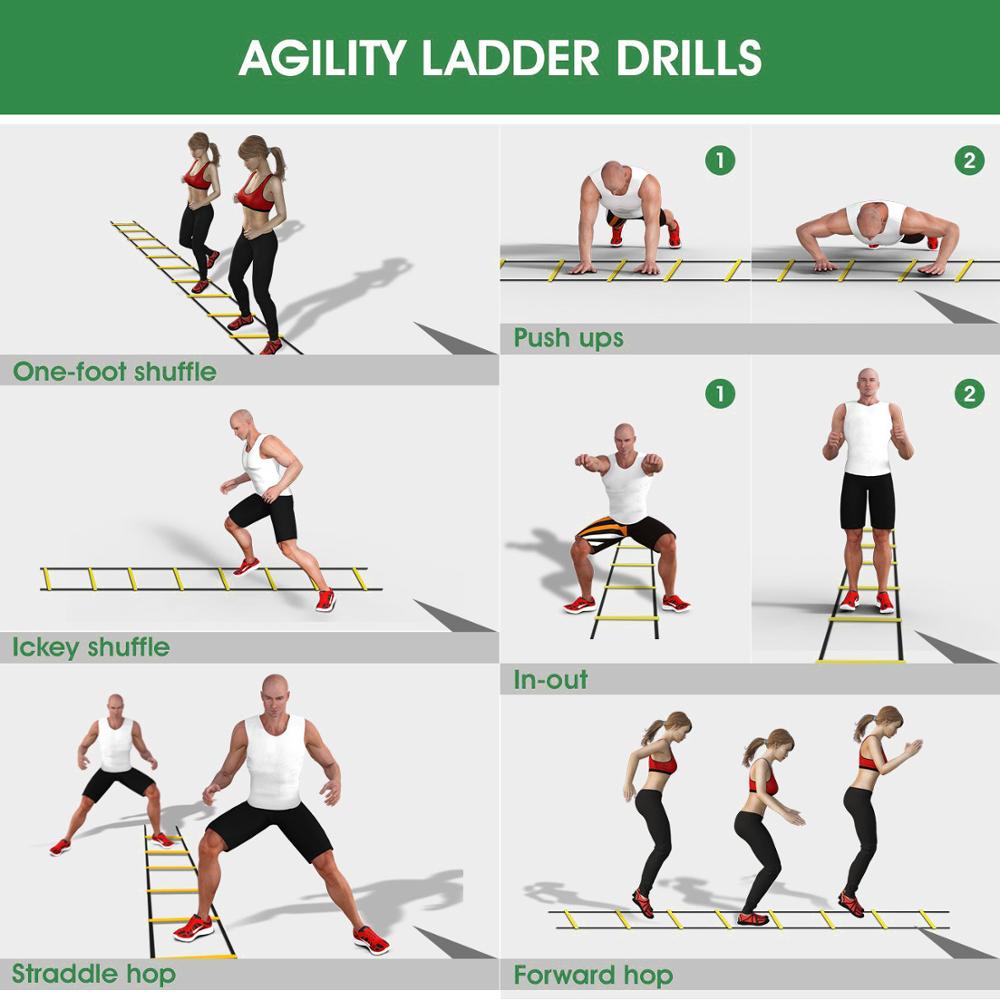 Escaleras de entrenamiento de velocidad de agilidad, equipo de escalera de velocidad, ágil, para Fitness, Fútbol