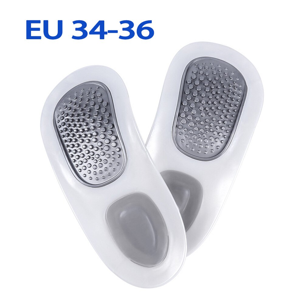 Flat Foot Orthopedic Insoles 4 Replaceable Insoles 3-Point Arch Support Insoles Shock-Absorbing Foot Massager Relieve Foot Pain: SIZE D 34-36